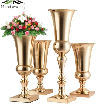 10BUC Masă Vaze Metalice Nunta Vaza de Flori/Stand de Masă/Florale Nunta de Aur Flori/Vaze de Podea Pentru Decor Petrecere 026