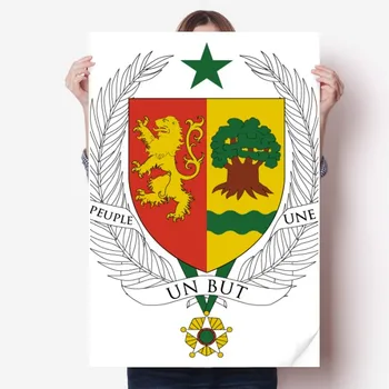 Senegal, Africa de Emblemă Națională Poster Autocolant Decal 80x55