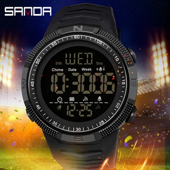 Militare Ceas Sport Mens Ceas De Brand De Moda Sanda Ceas Digital Rezistent La Șocuri Numărătoarea Inversă Ceasuri Impermeabil Oră Brățară