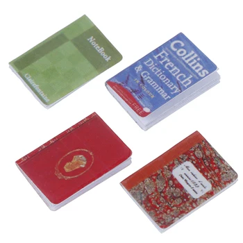 4buc 1/12 Miniatură Modelul Scena de Păpuși Accesorii Mini Carte de Hârtie Notebook Jucarii pentru Copii Cadouri Accesorii pentru Papusa