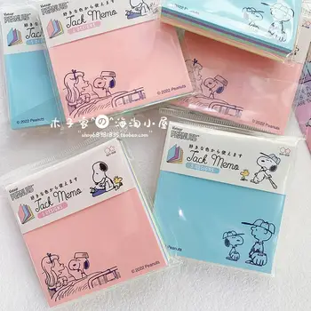 100 de Coli Snoopy Creative Ins Pătrat Notepad Anime Kawaii Portabil Mini Mesaj Sticky Notă Cadouri pentru Birou, Rechizite scolare