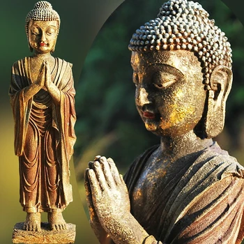 Statuie A Lui Buddha Sakyamuni Statuie Farmacistului Buddha Rasina De Artizanat Zen Ornamente Antice Budiste Consumabile Cadouri De Vacanță