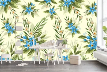 Tapet personalizat albastru floral elegant tapet de fundal de decorare dormitor tapet mural 3d tapet tapet de perete pentru