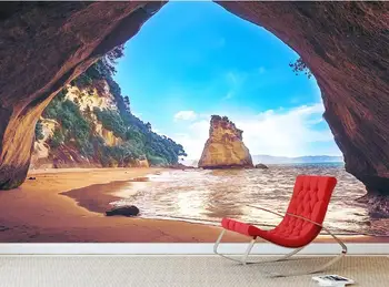 Bacal Personalizate Foto 3D Wallpaper HD cu Vedere la Mare Piatra Peisaj 8D Murală Dormitor, Cameră de zi cu TV de Perete de Fundal