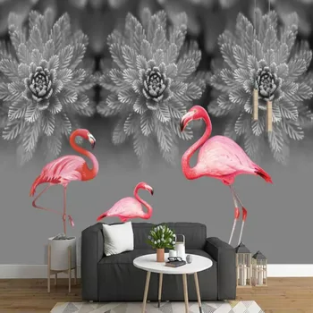 Personalizate de Îmbunătățire Acasă Tapet 3D pentru Pereti 3d picturi decorative, picturi murale tapet flamingo Nordice