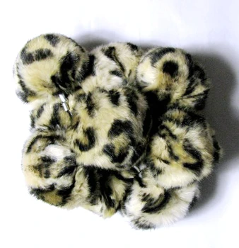 Livrare gratuita leopard de imprimare minge de blana pentru breloc cadou sau decor