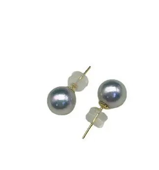 Apă de Mare naturală foarte mult de cânepă gri perla Cercei Aur 18K pentru Femei Bijuterii Fine