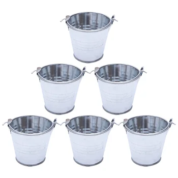 Mini Cupe Bucket Metalflower Găleți Pottinparty Bomboane De Stocare Mâner Mânere Gustare Copii De Fier Galvanizat Coș De Paști