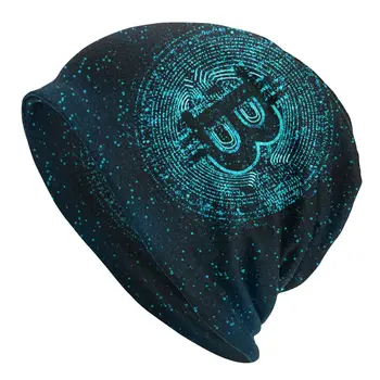 Bitcoin, Moneda Digitală Sepci Hip Hop Toamna Iarna în aer liber Chelioși Căciuli Palarie Unisex Barbati Femei Homme Cald Capota Pălărie Tricot