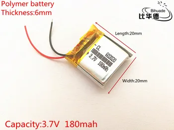 3.7 V 180mAh 602020 Litiu-Polimer Li-Po, li-ion Reîncărcabilă de celule de Baterii Pentru Mp3 MP4 MP5 GPS PSP mobil bluetooth