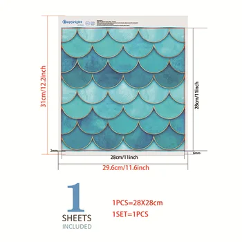Modelul de Scară de pește Auto-adeziv Tapet 3d Stereo Textura de Perete Autocolant PVC Murală Cameră Decor Acasă Decorare Accesorii 2021
