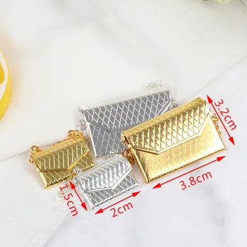 1 Buc Lanț De Metal Pack Papusa Sac Miniatură Cumparaturi Geanta Pentru Haine Papusi Accesorii