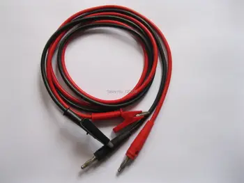 2 buc 1M 4mm Banana Plug de Aligator Clip de Silicon Cablu de Înaltă Tensiune Red & Black 15A multimetru DIY Test