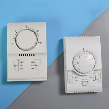 Centrală de aer condiționat cu termostat mecanic buton panou comutator cu trei trepte de comutare ventiloconvectoare controler de temperatura