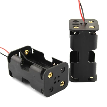 MasterFire 20buc/lot Plastic Negru 6V Baterie AA Suport Pentru 4 Baterii x AA Cutie de Depozitare Caz Straturi Duble Cu Fir de Plumb