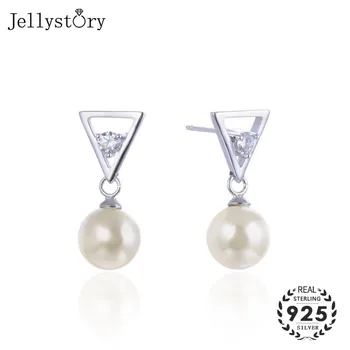 Jellystory argint 925 picătură cercei cu perle pietre pretioase zircon bijuterii fine cercei pentru femei petrecerea de nunta en-gros