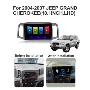 Cel mai bun Radio Auto Pentru perioada 2004-2007 JEEP GRANDCHEROKEE10INCH LHD Wifi DSP Carplay+Auto NAVI Player Multimedia stânga conducere