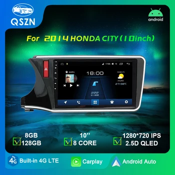 2 din Android 11.0 Radio Auto Pentru anul 2014 HONDA CITY 10 INCH Multimedia Player Video de Navigare GPS RDS 4G Carplay unitatea de Cap