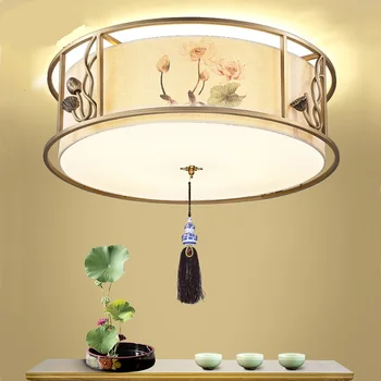 Noul stil Chinezesc Lumini Plafon modern simplu circular camera de zi lampa de aspirație și agățat dual-scop sala de mese LU728309