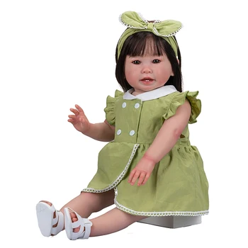 60cm corp din bumbac Pictat Deja Terminat Păpușă Fată Copilul Teegan Populare Realiste Soft Touch Piele de Artă Papusa