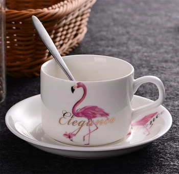 HOMIE Minunat Flamingo cana ceramica cu Coaster Ceai Acoperi cana de cafea halbă de călătorie Pentru femeia Zeiță fata tazas de ceramica crea
