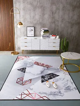 Nordic Creative Geometrice Moda Covor Dormitor, Camera De Zi Canapea Anti-Alunecare Mat