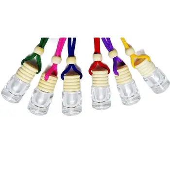 6ml Colorate Ulei Esential pentru Aromaterapie Medalionul Gol Parfum Pandantiv de Sticlă Agățat Sticla Coloana de Mașini Sticla de Parfum 25pcs/lot