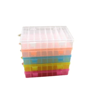 24 Sloturi de Depozitare din Plastic Cutie de Bijuterii Compartiment Reglabil Container pentru Margele Cercei Cutie pentru Bijuterii Cutie Transparentă Caz