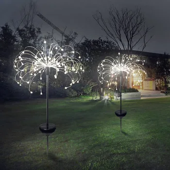 Alimentat de energie solară în aer liber, Iarba Glob de Păpădie focuri de Artificii Zână Ghirlanda LED rezistent la apa Pentru Gradina Gazon Peisaj de Vacanță Lampa