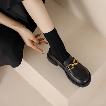 Femei Mocasini Pantofi Casual Microfibra Culoare Solidă Rotund Set de Picioare Respirabil Non Alunecare din Piele s