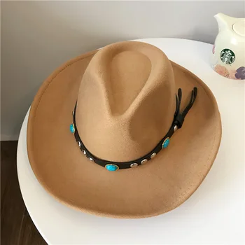 cowboy pălărie Fedora Pălărie Mare de Refuz Pentru Bărbați Și Womqn Jazz Pălărie pălărie Jazz Pălărie Hip-hop Rurale Este Potrivit Pentru Multe Ocazii